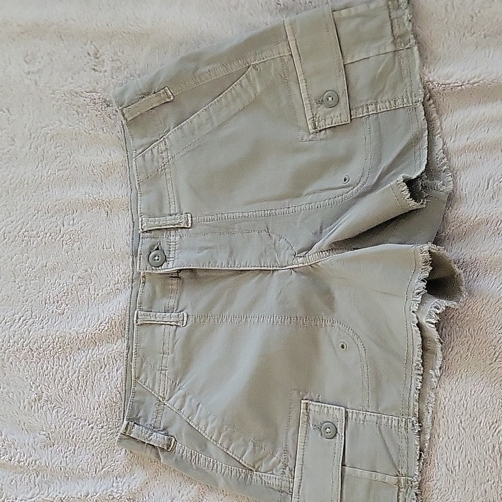Sage green cargo shorts